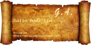 Galle Adélia névjegykártya